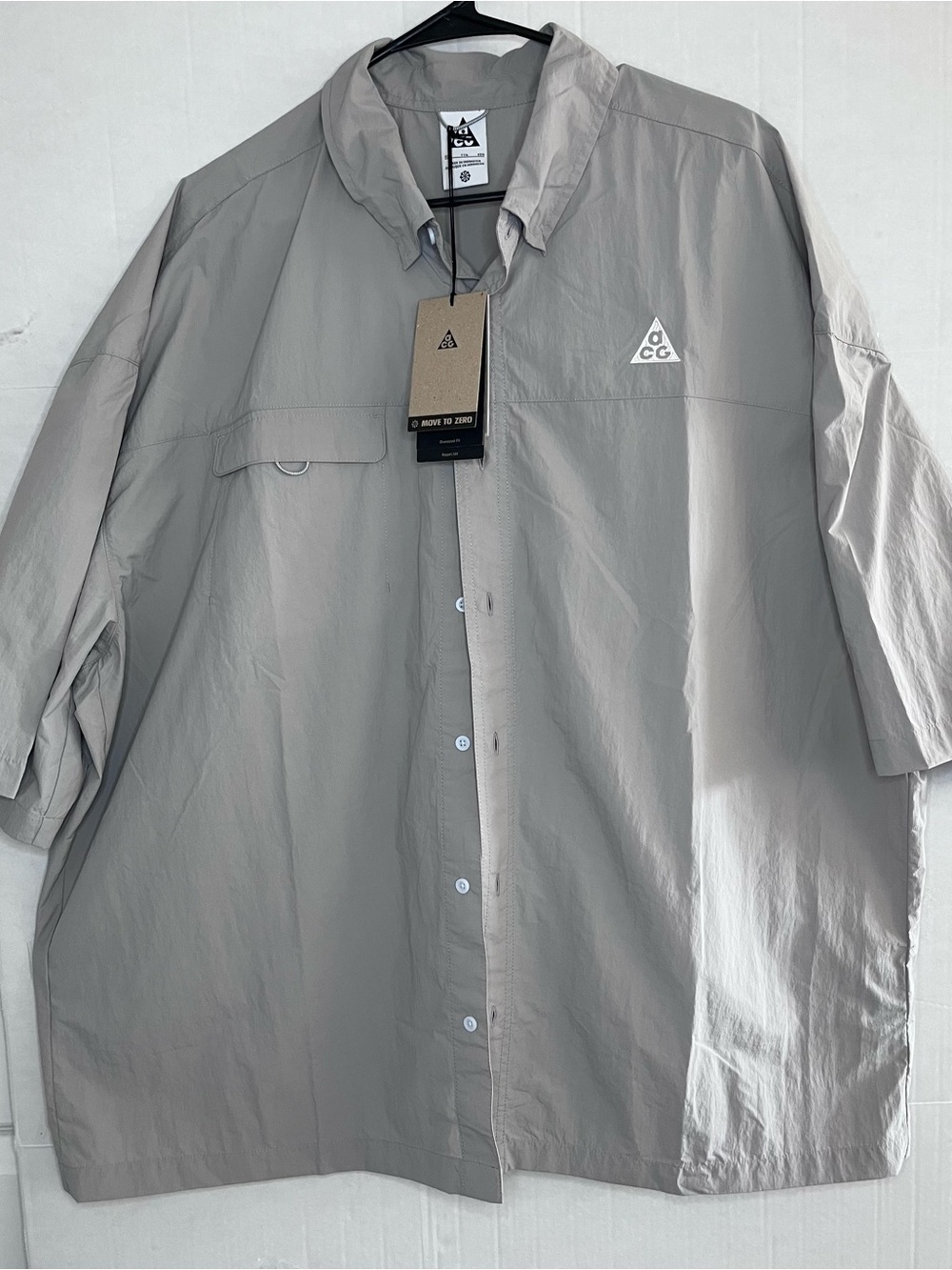 Nike ACG Light Gray Lightweight Overshirt XXL UPF 40+